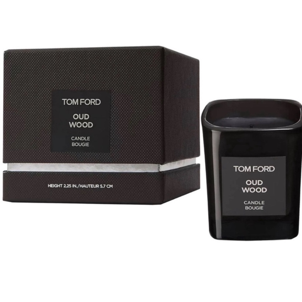 Tom Ford Oud Wood Black Candle Box New Designer Luxury